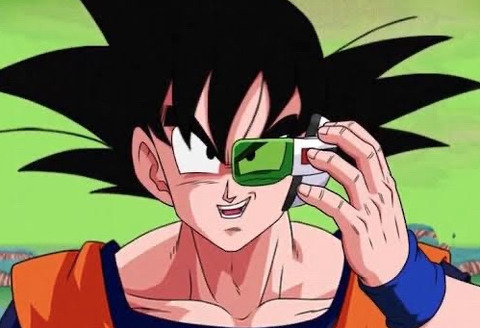 【画像】カカロットさん、超絶スカウターが似合わない…