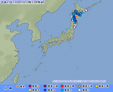 浦河沖 地震 2015年11月1日1249