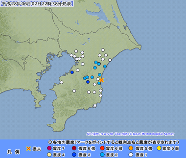 千葉県東方沖でまた地震 震度3 今日はよく揺れる : 未来予知 ...