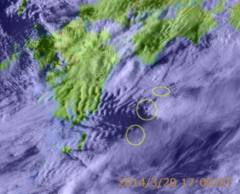 地震雲 九州