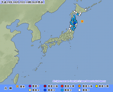 三陸沖 地震 画像 201608201801