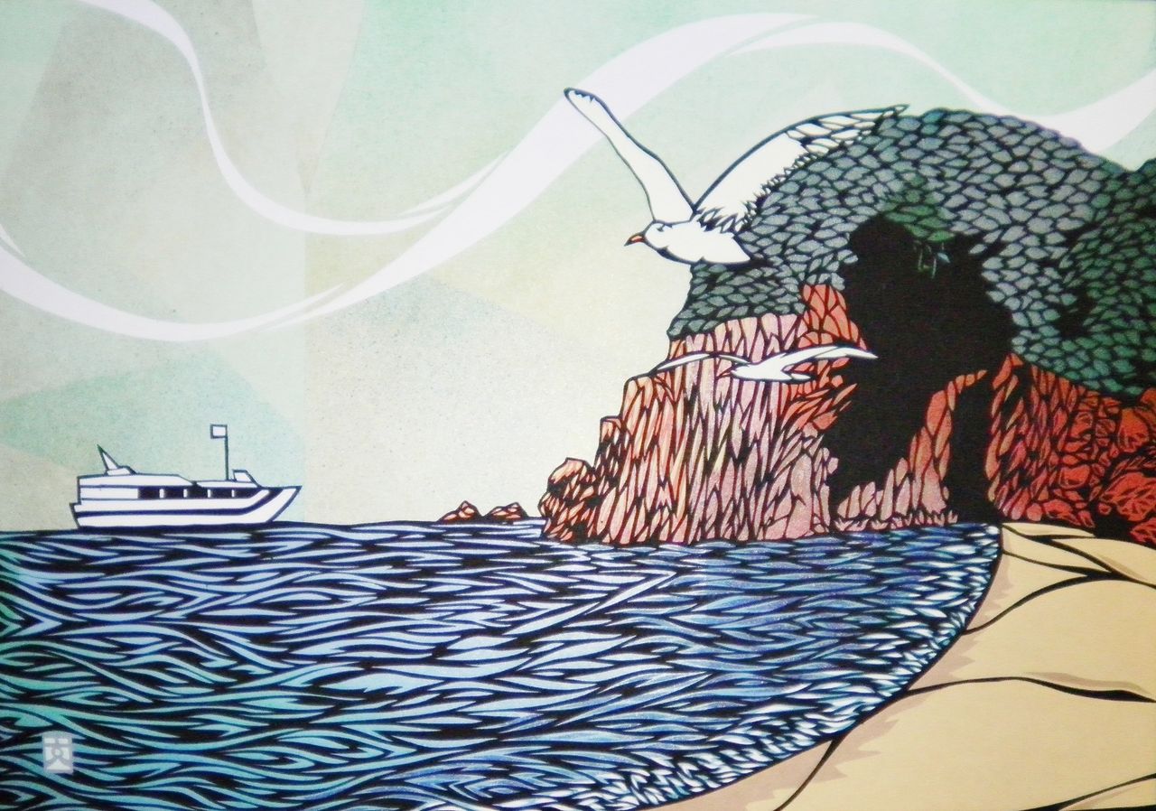 海の絵完成しました 田中克樹 切重画ki ri e ga 海の絵完成しました 田中克樹 切重画ki ri e ga