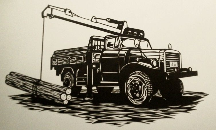 車の切り絵 田中克樹 切重画ki ri e ga 車の切り絵 田中克樹 切重画ki ri e ga