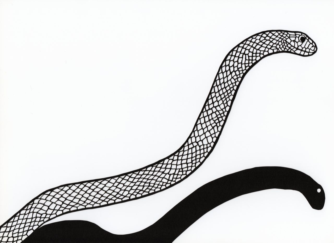 Web限定カラー 蛇と髑髏 切り絵 その他 Csjla Pe