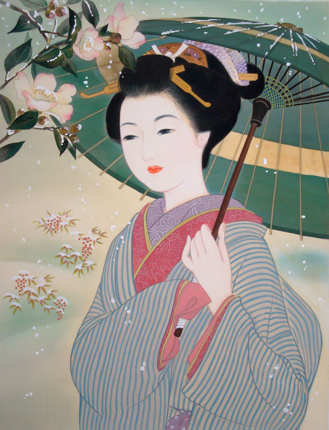 2014年版美人画カレンダー : 絹本着色技法のおひめさま絵/喜翔のブログ