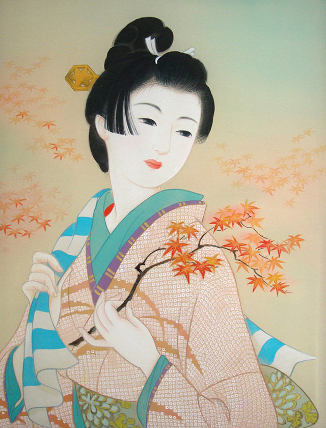 2014年版美人画カレンダー : 絹本着色技法のおひめさま絵/喜翔のブログ