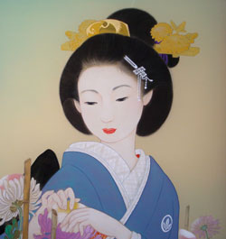 美人画「重陽/菊の着せ綿」