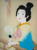 美人画「夕涼み」