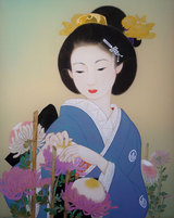 美人画「重陽-菊の着せ綿」