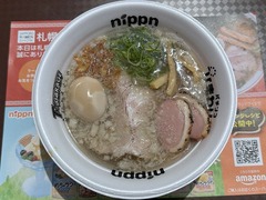 山_背脂煮干ごわ麺+かも玉_202505