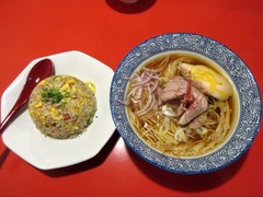 さかい_鶏そば醤油+半チャーハン_202107
