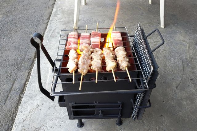 焼き鳥・みたらし団子焼き器 YB-18  都市ガス(12A・13A)焼き鳥機 焼き鳥焼き器 焼き鳥器 焼き鳥 コンロ 業務用 - 1