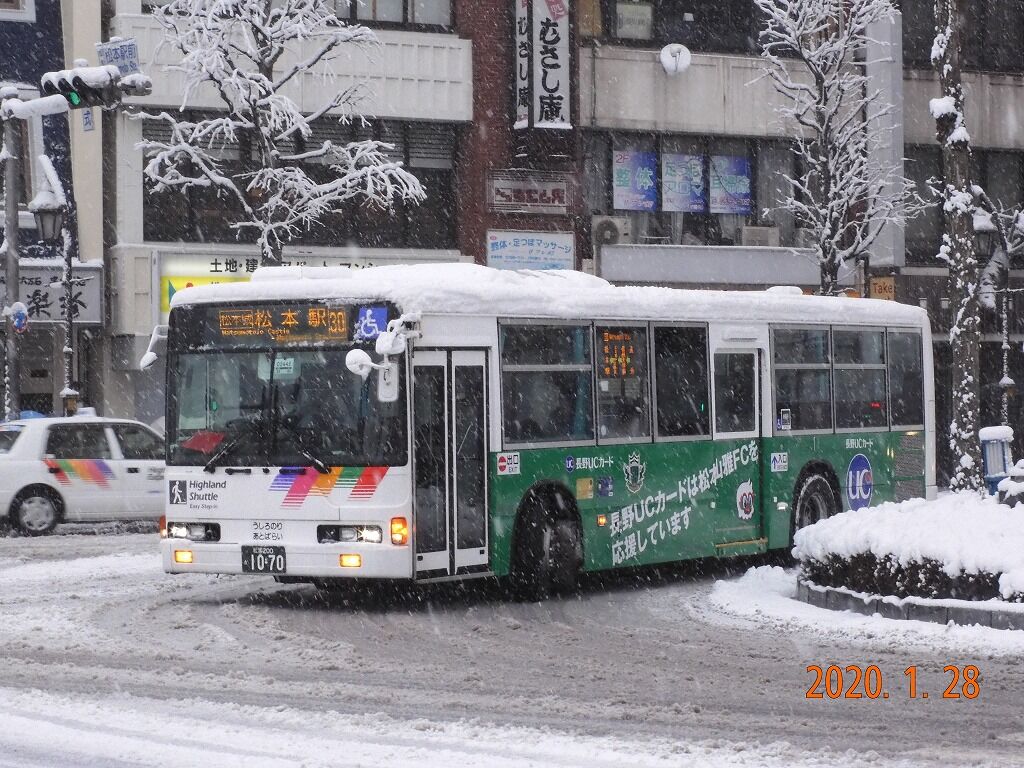写真だけでも涼めたら ２０年１月２８日松本の雪景色 東急ファンのブログ