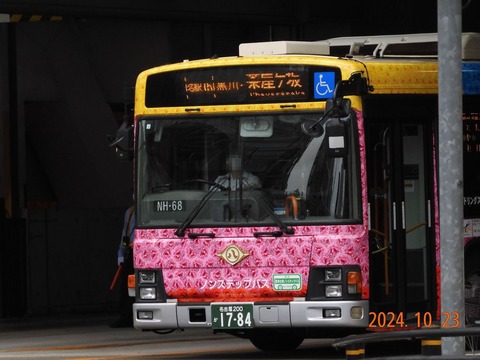 名古屋市営バス 市営交通100周年記念花バスデザインを纏った : 趣味