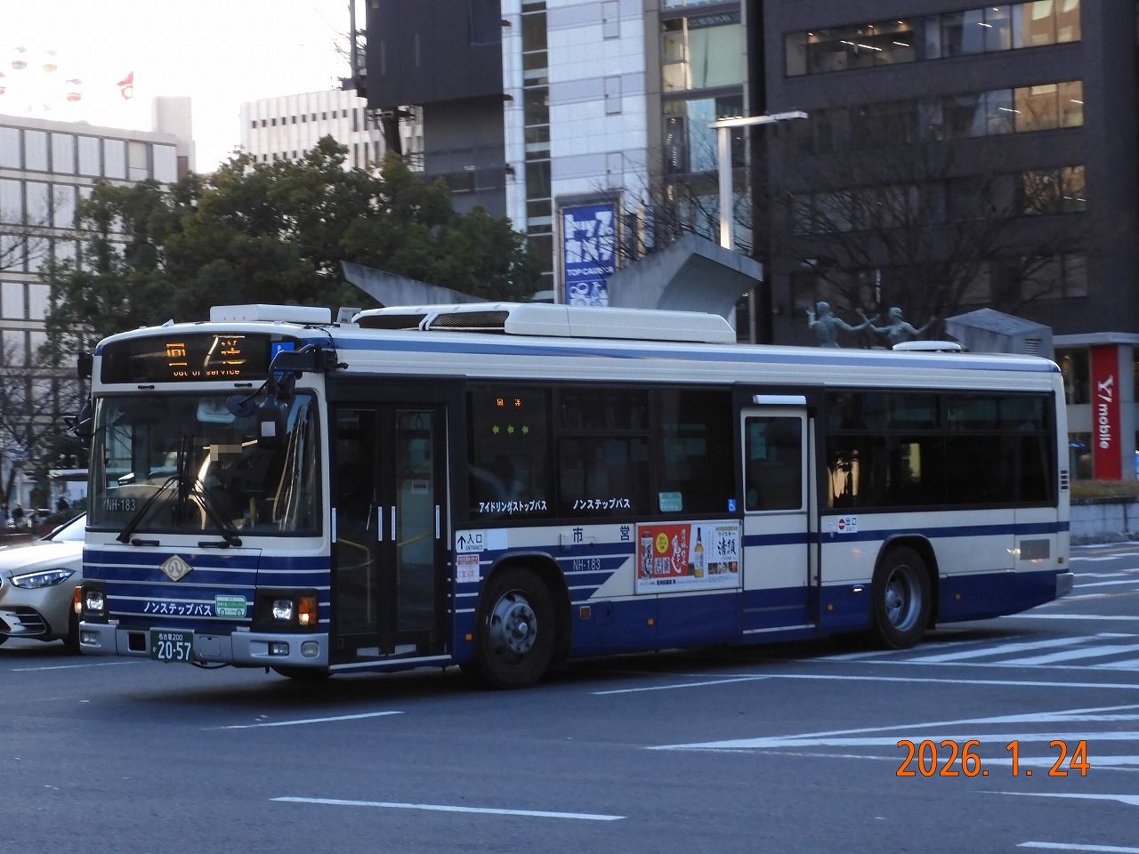 名古屋市営バス 気が付いたら最古参車の代に… PDG‐代の姉妹車