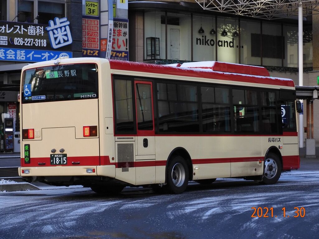 長電バス フルカラーｌｅｄを採用した新車の１８１５ 東急ファンのブログ