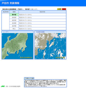 戸田市気象情報