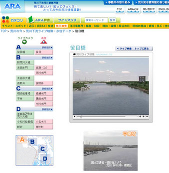 荒川下流河川事務所ライブ映像笹目橋