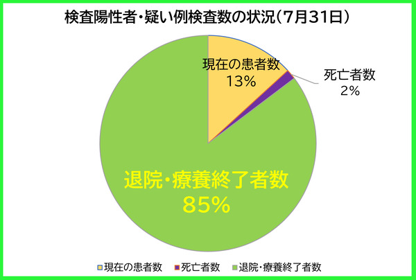 検査陽性者等の状況0731