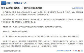宝くじドリームジャンボ1等賞がイトーヨーカドー錦町店で発売済み