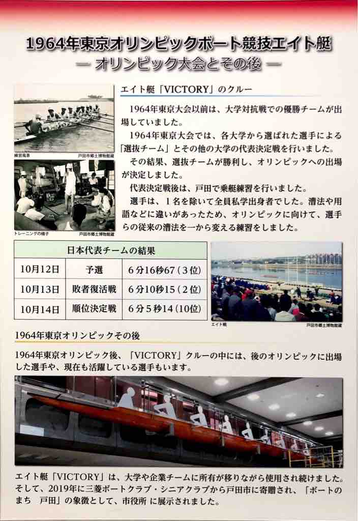 1964年東京オリンピックボート競技で日本代表が使ったボート 1964年東京オリンピックボート競技で日本代表が使ったボート