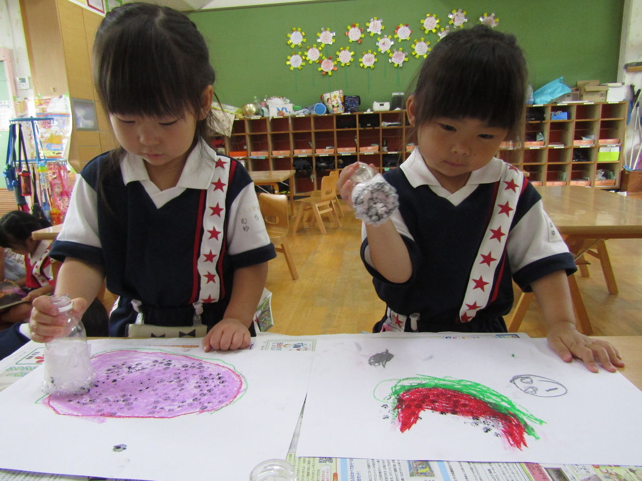 スイカの絵を描こう キッズクラブ きたはら幼稚園のブログ