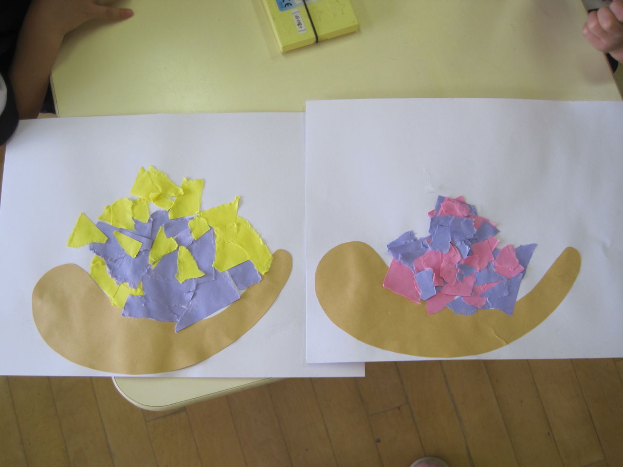 貼り絵でかたつむり製作 たんぽぽ組 きたはら幼稚園のブログ