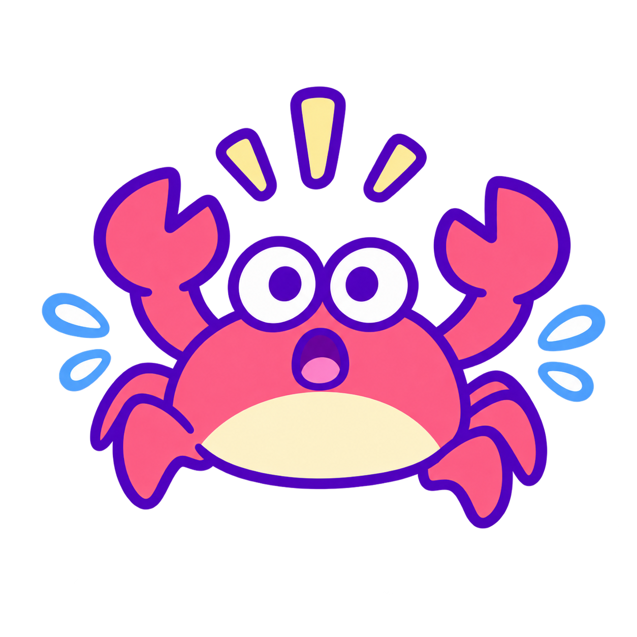 案内するカニ