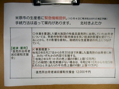 直売所への情報提供