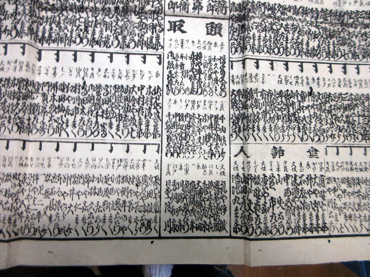 江戸嘉永2年（1849）見立番付「日本持丸長者鑑」1点/長者番付/古書古