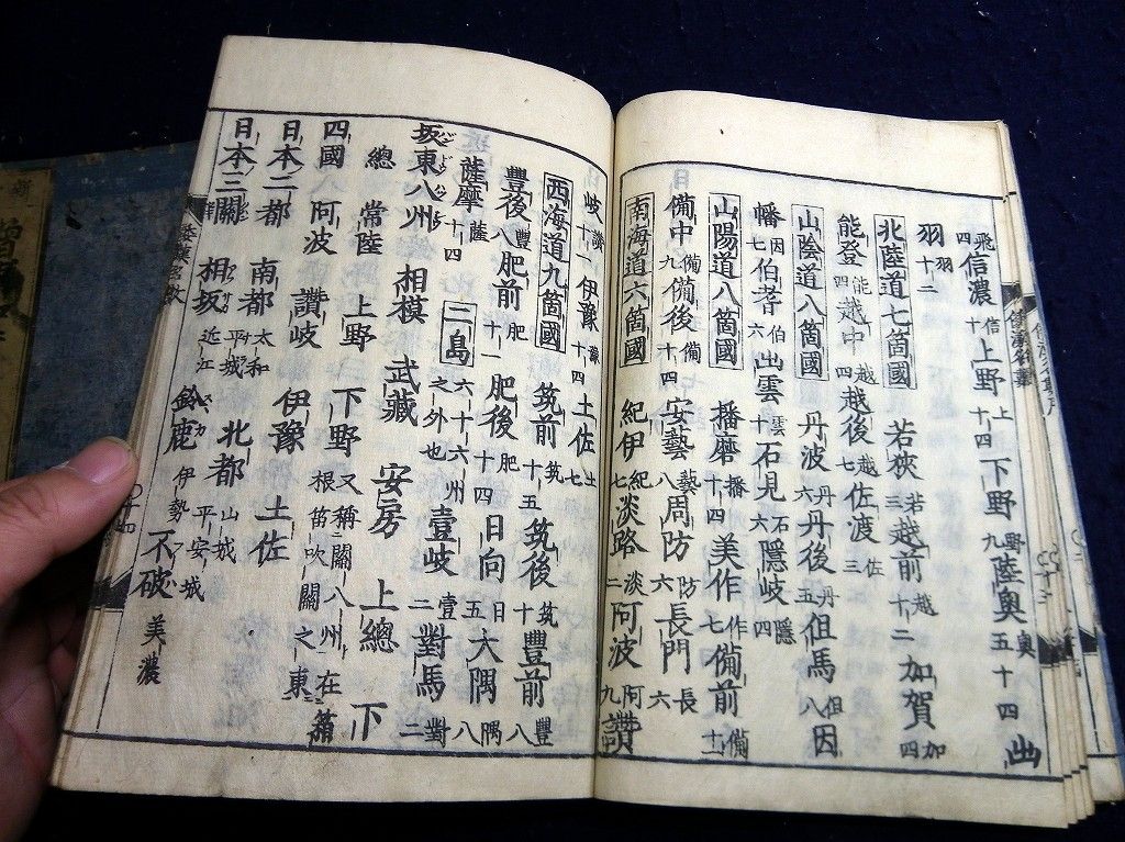 和本江戸期木版本「新編増補和漢名数」上下2冊揃い/貝原益軒/古書古文書/木版摺り : 北さん堂雑記パート2