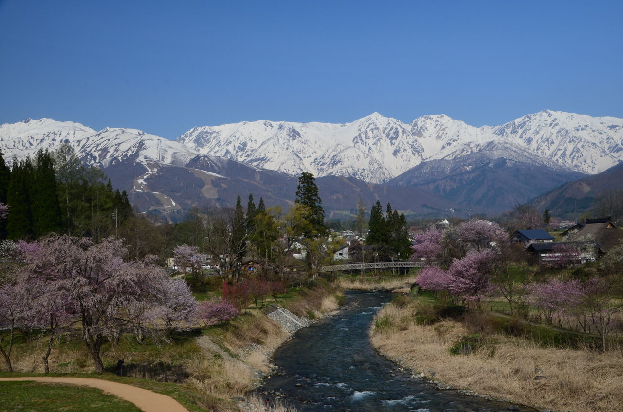 大出公園桜と白馬三山を望む展望台歴史 花水木 サツキ開花 長野県安曇野市在住 Kitazawaのブログ