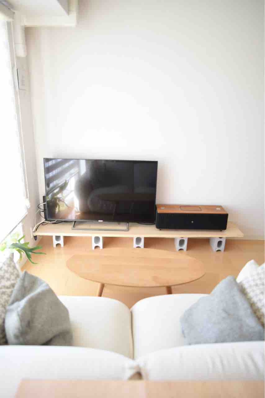 発泡スチロールブロックを使ったtvボード 食生活日記 発泡スチロールブロックを使ったtvボード 食生活日記