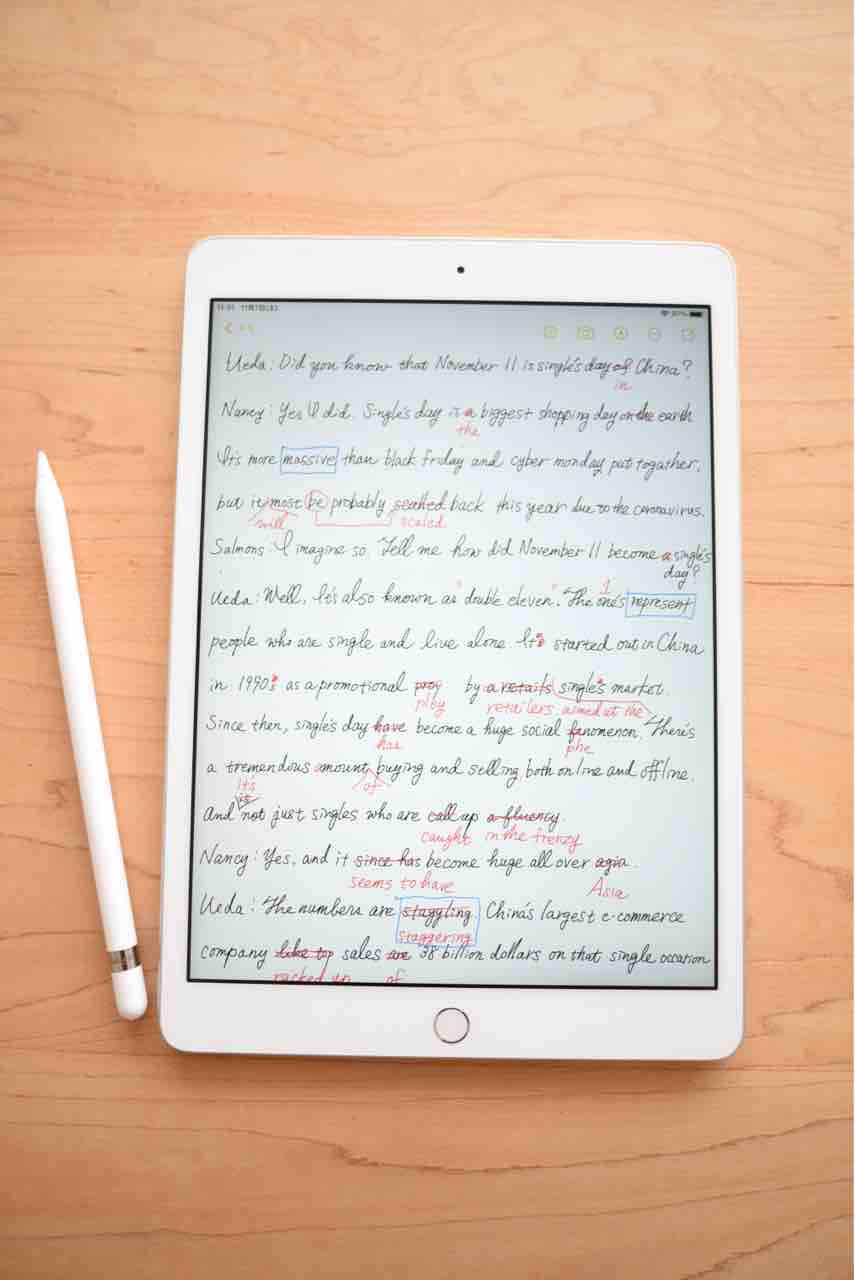 語学学習にipadを活用する その1 食生活日記