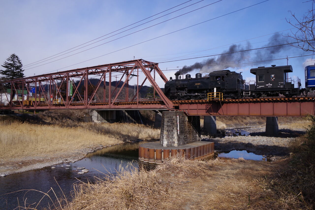 鉄橋のある鉄道風景のblog 東武鬼怒川線 砥川橋梁の後追い 鉄橋のある鉄道風景のblog 東武鬼怒川線 砥川橋梁の後追い