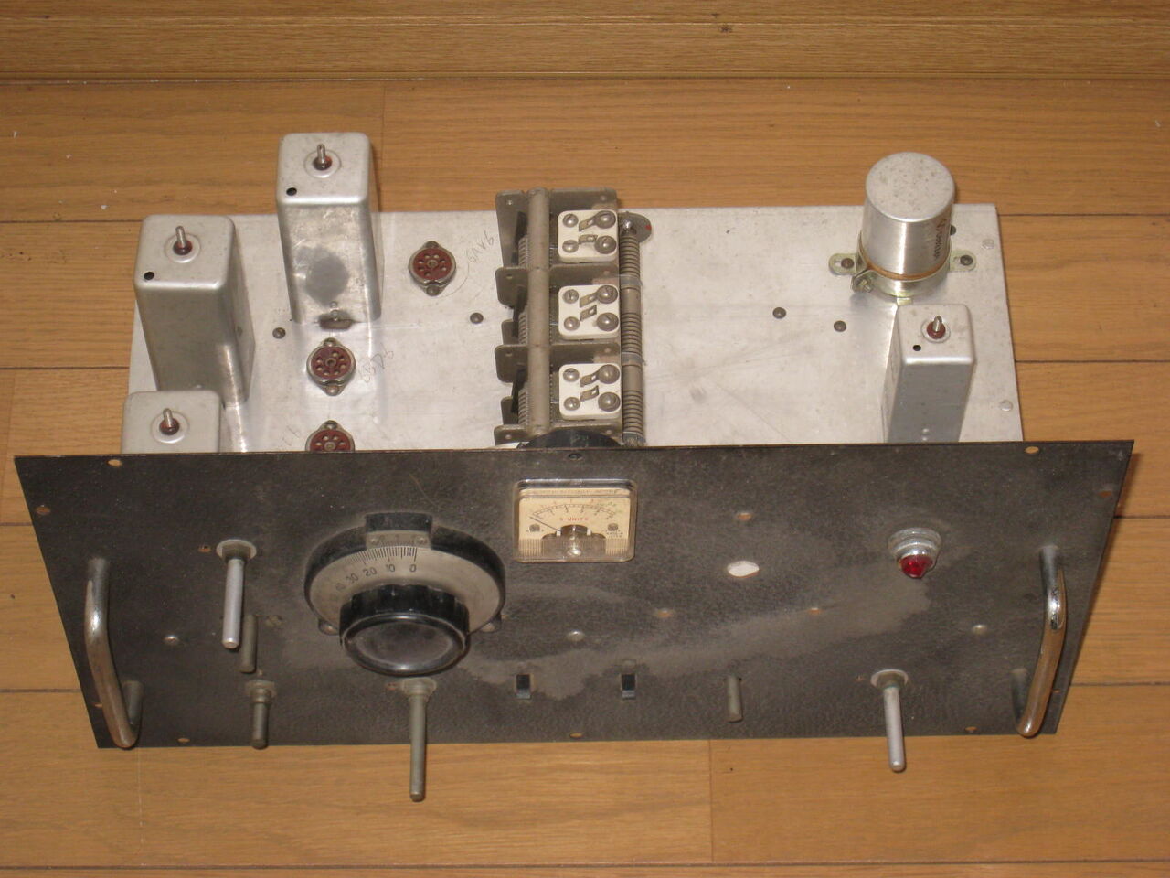 真空管ラジオ　シャーシー部のみ　ジャンク　部品取り用　高1中1スーパーラジオ　6V6PP