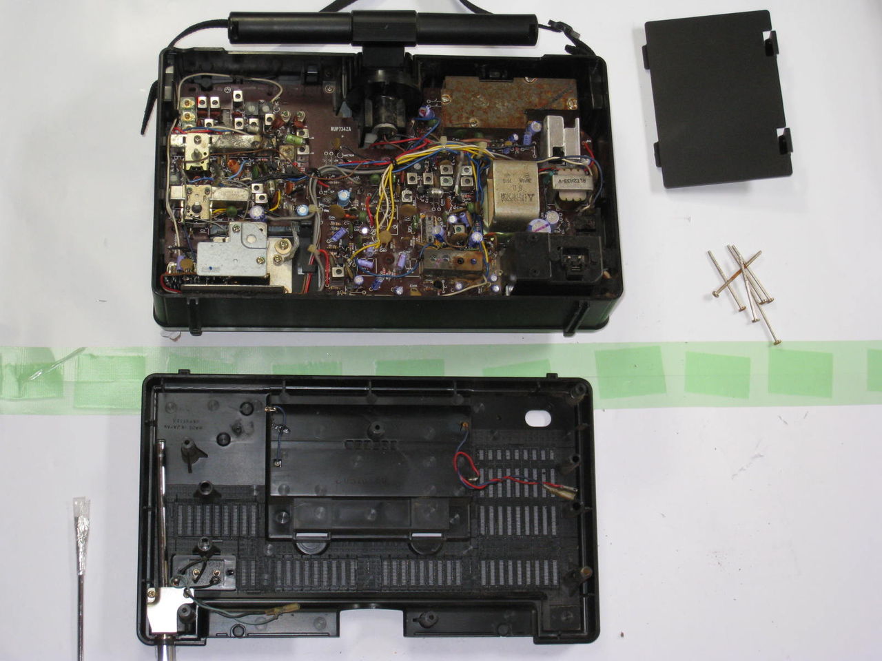 ナショナル クーガー2200のアンテナ修理 : 真空管ラジオ修理 ナショナル クーガー2200のアンテナ修理 : 真空管ラジオ修理