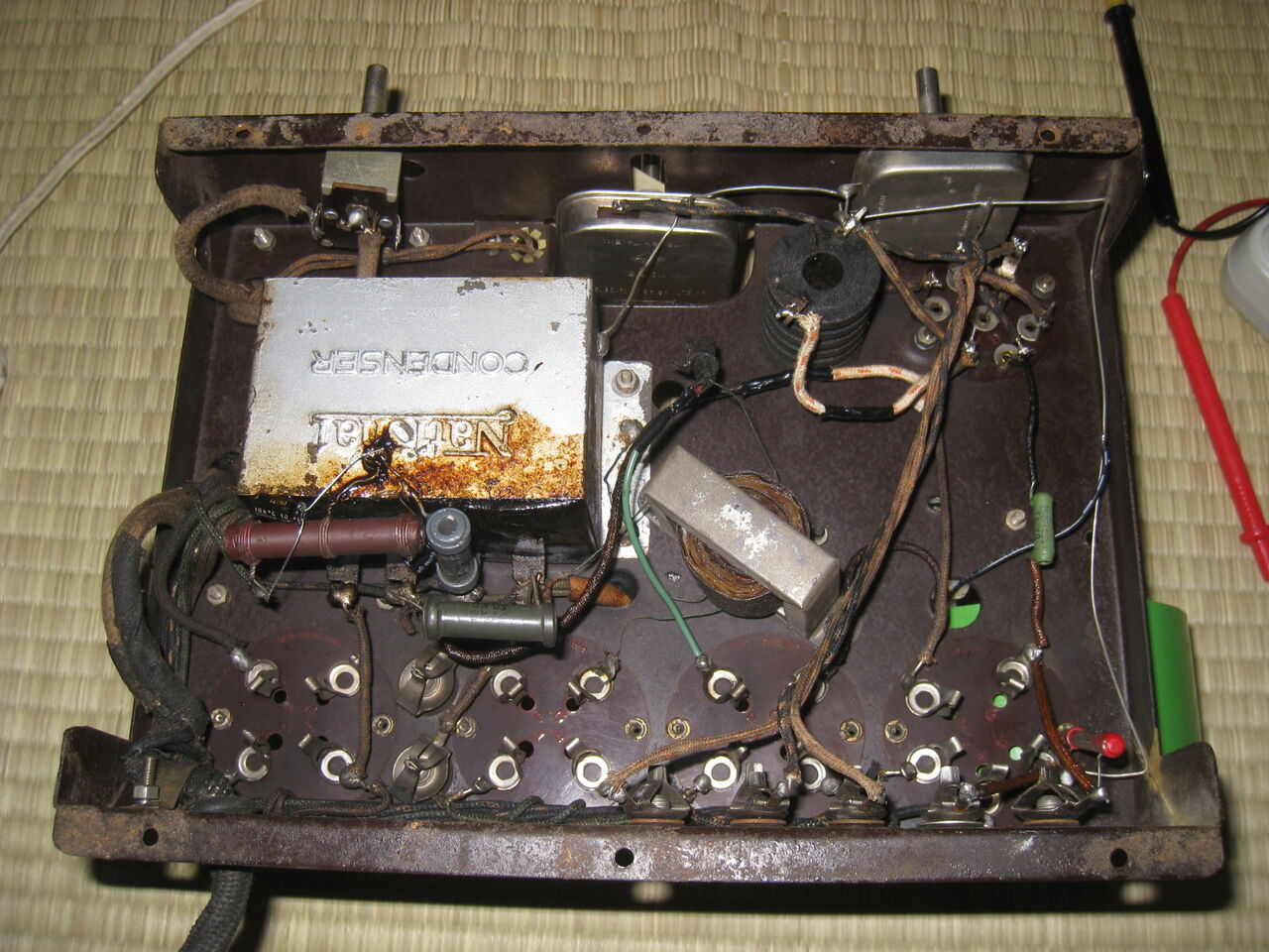 ナショナル並四ラジオR-145の修理・・・①スピーカー : 真空管ラジオ