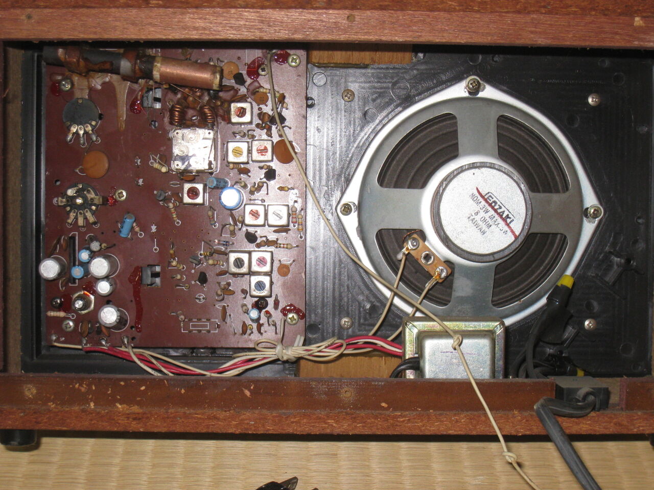 ★　　机上　真空管ラジオ　　★ レトロな真空管ラジオ ナショナル SUPER-HET BX-255 動作品