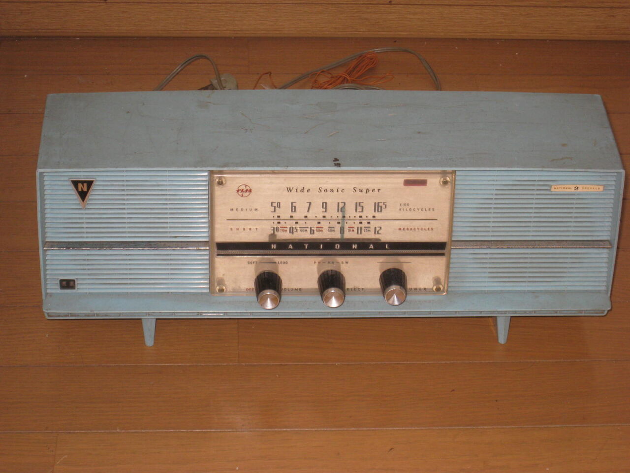 真空管ラジオ ナショナルDX-485の修理‥‥①シャーシ : 真空管ラジオ修理