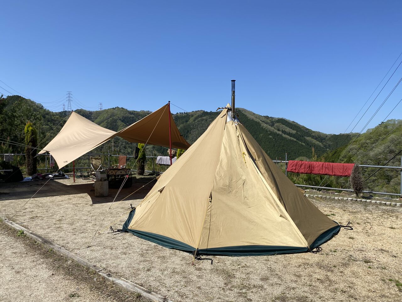 キャンプギア】☆嫁レビュー☆3FULGear ワンポールテント キャンプギア】☆嫁レビュー☆3FULGear ワンポールテント