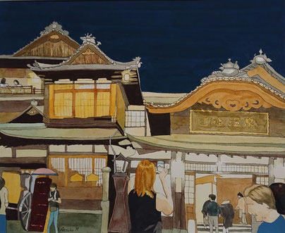 52-21「夜景・道後」村津淳子