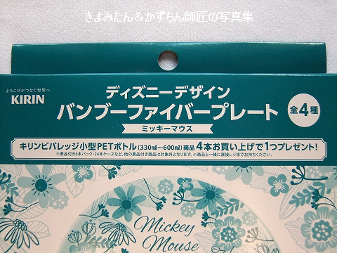 キリン ディズニーデザイン バンブーファイバープレート きよみたん かずちん師匠の写真集 ブログ