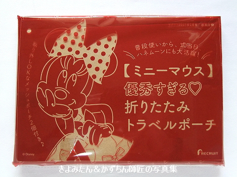 ゼクシィ特別付録 ミニーマウス 折りたたみトラベルポーチ