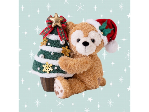 ダッフィーがクリスマスツリーを抱いたぬいぐるみ（2022） : きよみ