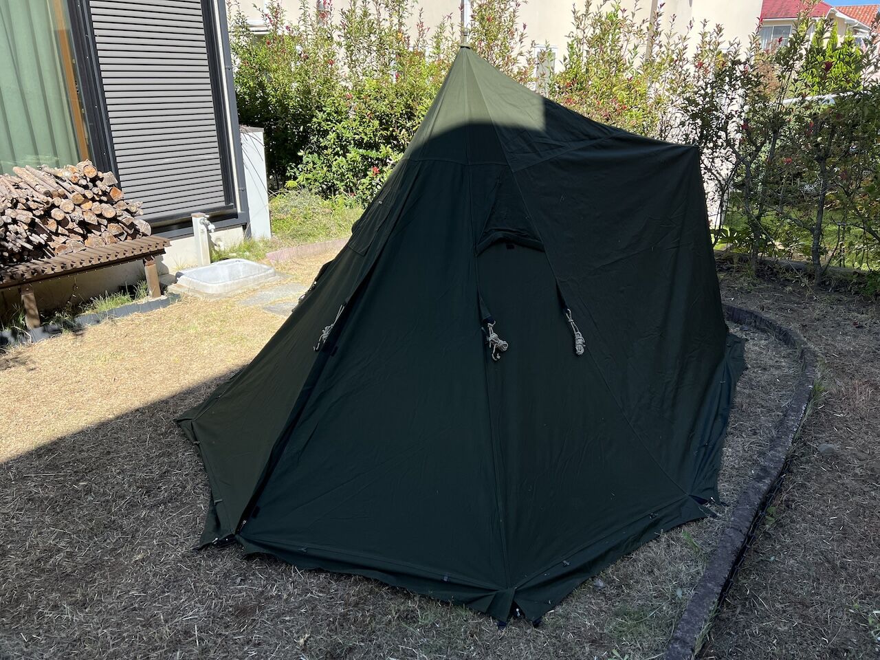 ワークマン『高撥水TCピラミッドシェルター』🏯七国城（自宅）で試し