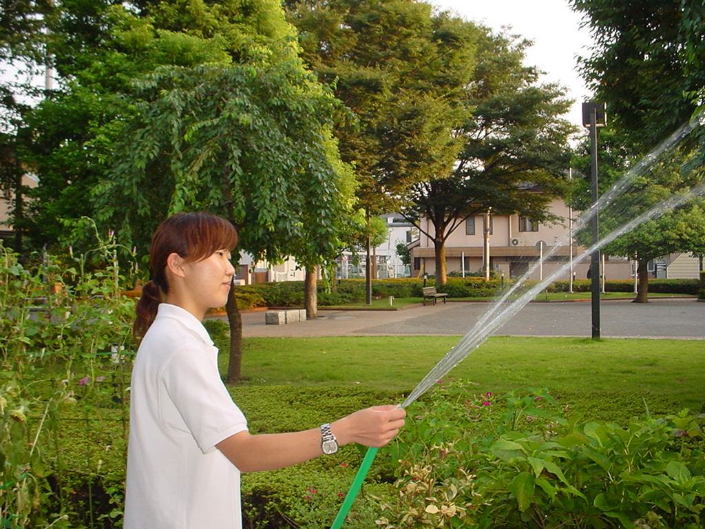 夕方の水撒き 吉祥寺ナーシングホームデイサービスセンタースタッフ日記