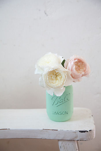 Mason jarをペイント