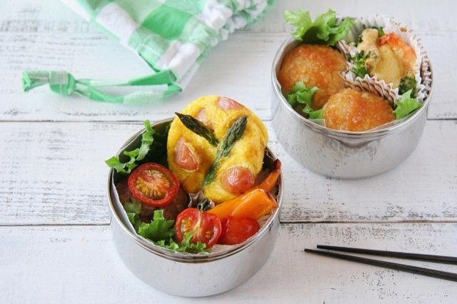 ごはんもおかずも一度に!マフィン型1つで朝ラクお弁当作り♪