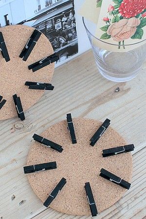 リースのように楽しむ手づくりクリップボード